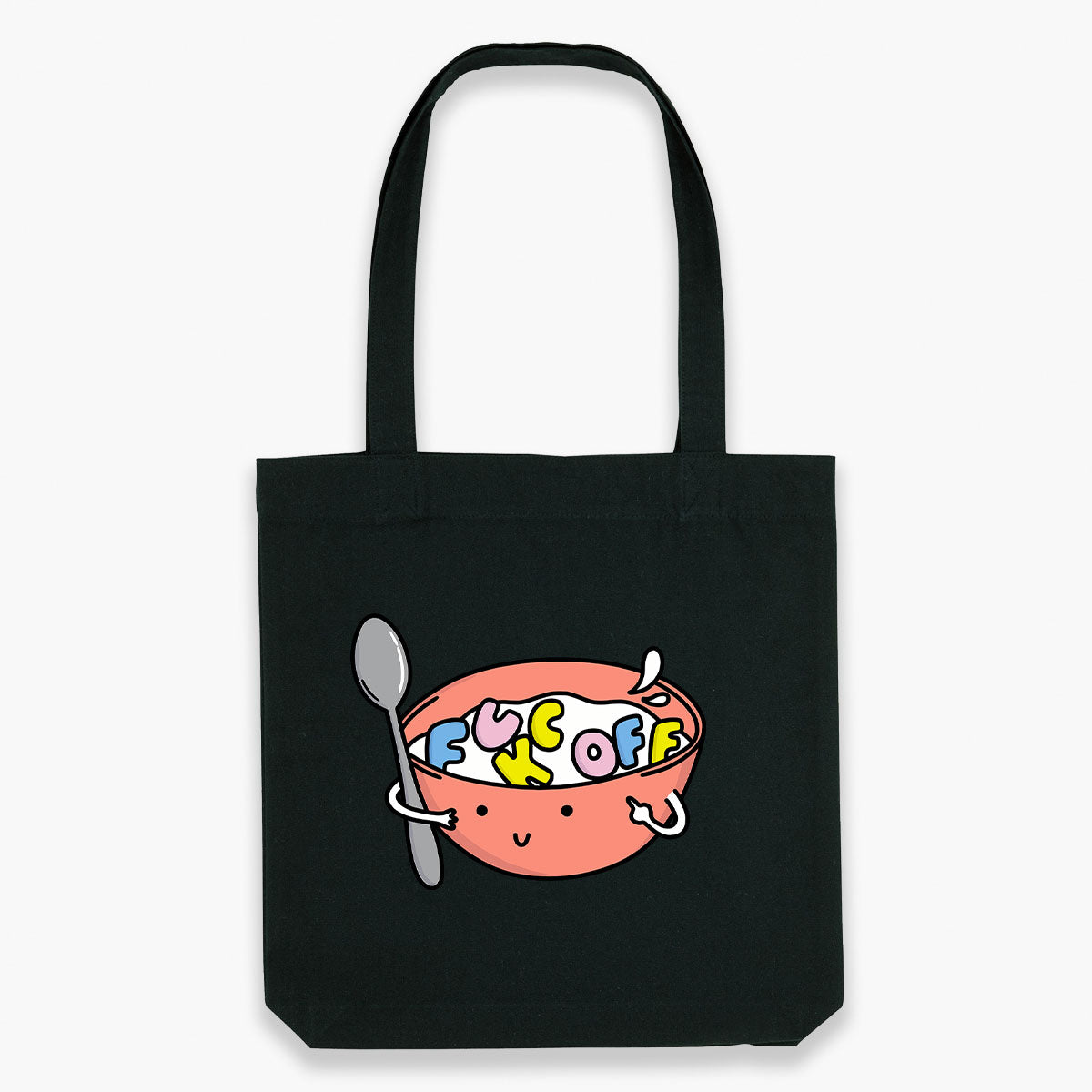 Rude Cereal Tote Bag-Sassy Accessories, Sassy Gifts, Sassy Tote Bag, STAU760-Sassy Spud