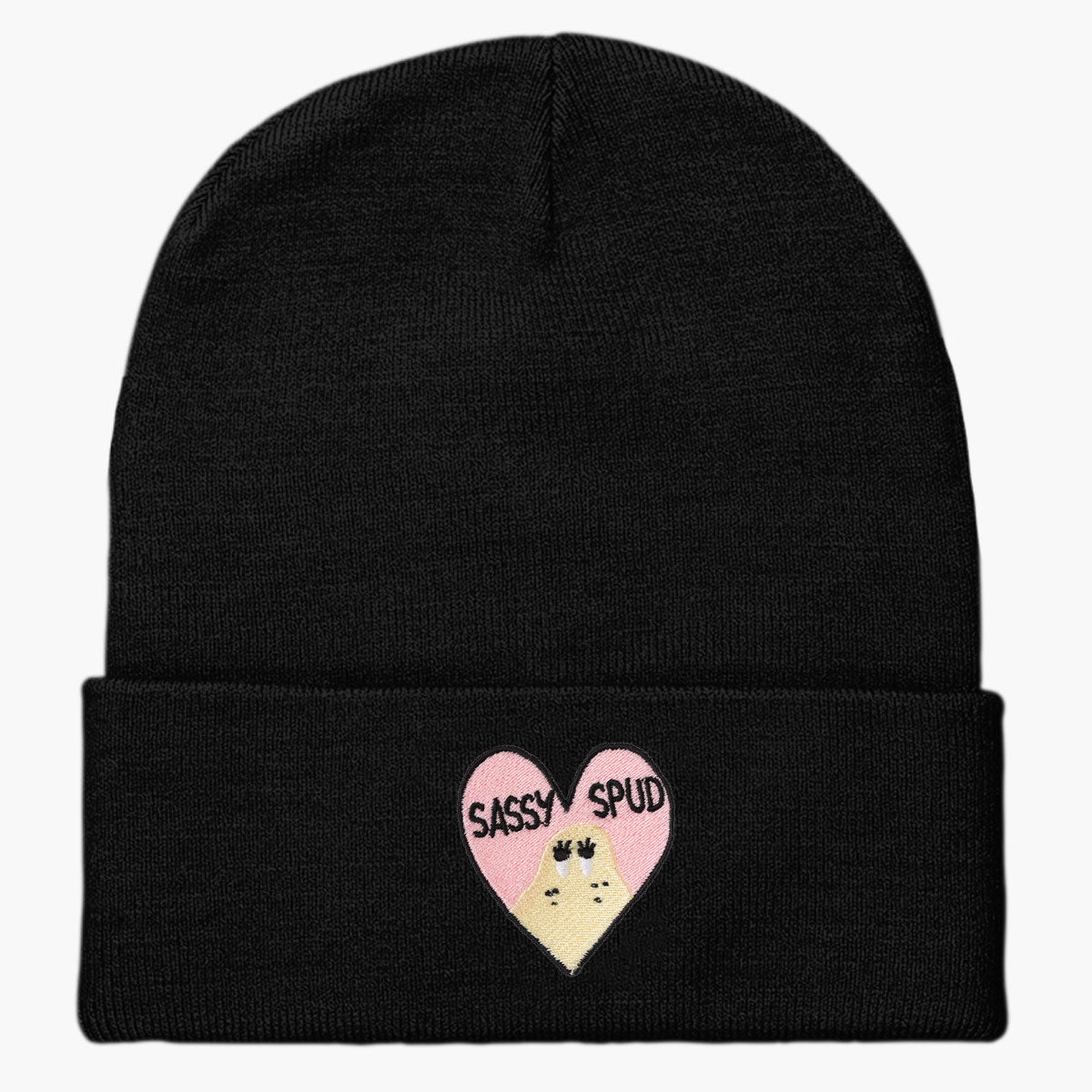 Sassy Spud Embroidered Beanie-Embroidered Clothing, Embroidered Beanie, BB45-Sassy Spud