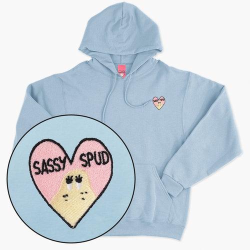 Sassy Spud Embroidered Hoodie (Unisex)-Embroidered Clothing, Embroidered Hoodie, JH001-Sassy Spud