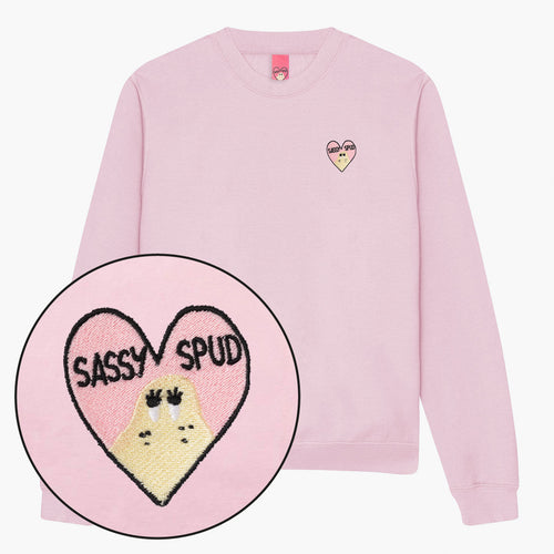 Sassy Spud Embroidered Sweatshirt (Unisex)-Embroidered Clothing, Embroidered Sweatshirt, JH030-Sassy Spud