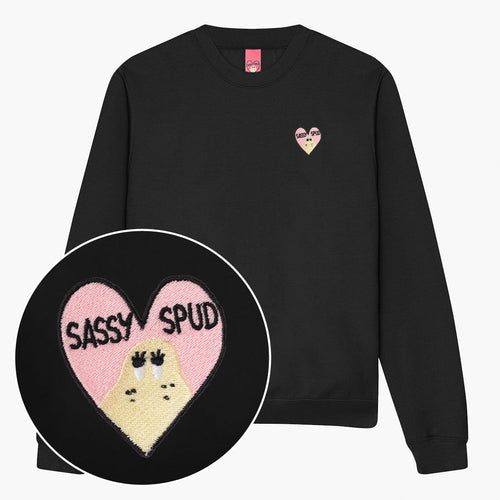 Sassy Spud Embroidered Sweatshirt (Unisex)-Embroidered Clothing, Embroidered Sweatshirt, JH030-Sassy Spud