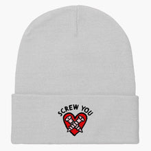 Load image into Gallery viewer, Screw You Embroidered Beanie-Embroidered Clothing, Embroidered Beanie, BB45-Sassy Spud