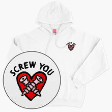 Load image into Gallery viewer, Screw You Embroidered Hoodie (Unisex)-Embroidered Clothing, Embroidered Hoodie, JH001-Sassy Spud