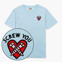 Afbeelding laden in Galerijviewer, Screw You Embroidered T-Shirt (Unisex)-Embroidered Clothing, Embroidered T Shirt, EP01-Sassy Spud