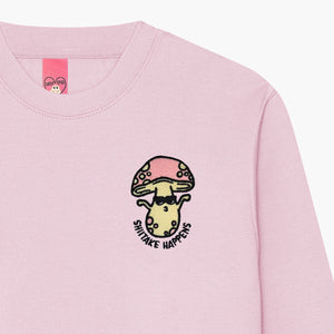 Shitake Happens Embroidered Sweatshirt (Unisex)-Embroidered Clothing, Embroidered Sweatshirt, JH030-Sassy Spud