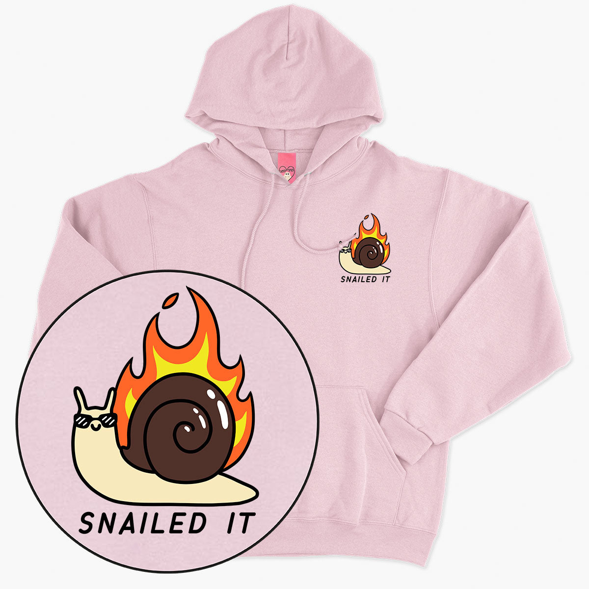 Snailed It Hoodie (Unisex)-Printed Clothing, Printed Hoodie, JH001-Sassy Spud