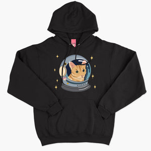 Space Cat Hoodie (Unisex)-Printed Clothing, Printed Hoodie, JH001-Sassy Spud