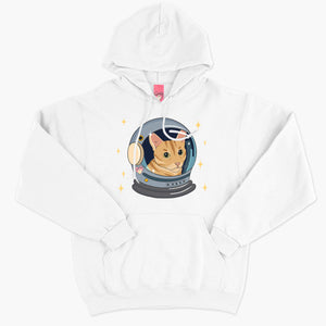 Space Cat Hoodie (Unisex)-Printed Clothing, Printed Hoodie, JH001-Sassy Spud