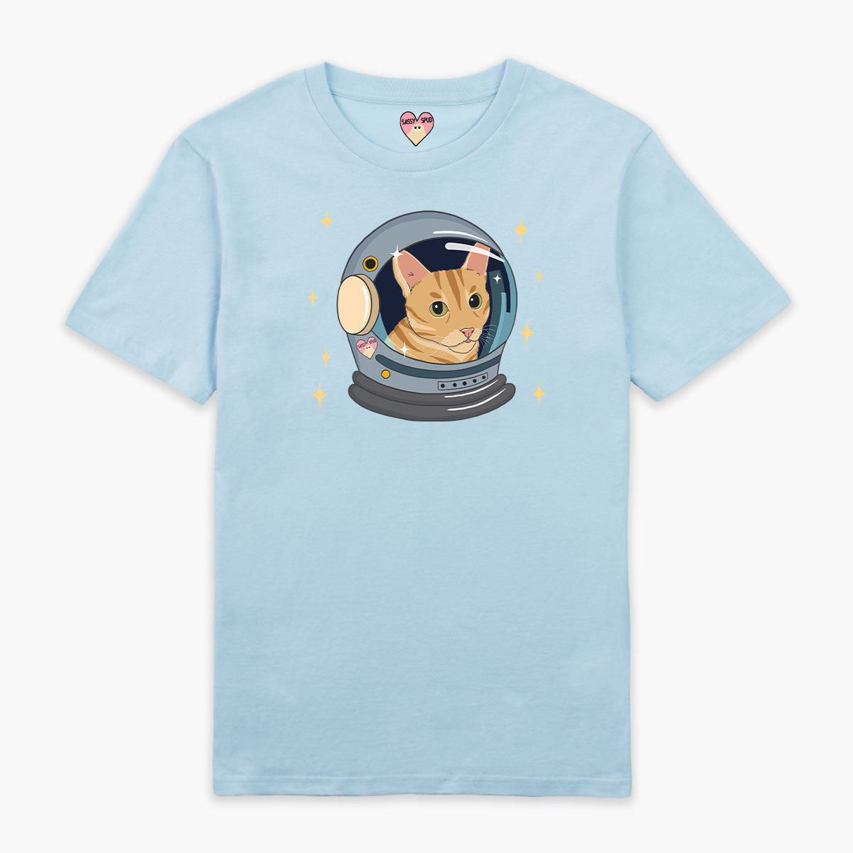 Space Cat Organic Cotton T-Shirt (Unisex )-Printed Clothing, Printed T Shirt, EP01-Sassy Spud