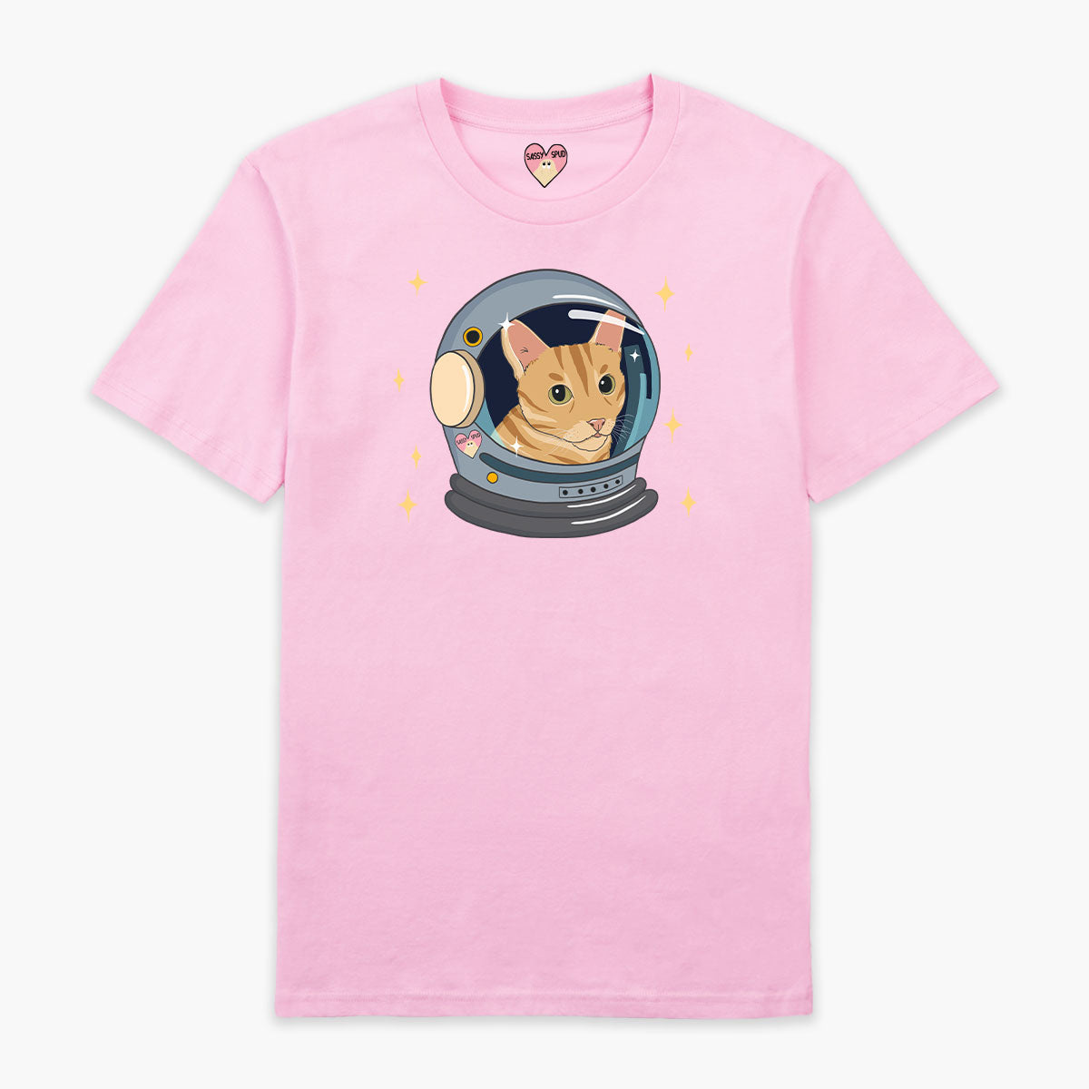 Space Cat Organic Cotton T-Shirt (Unisex )-Printed Clothing, Printed T Shirt, EP01-Sassy Spud