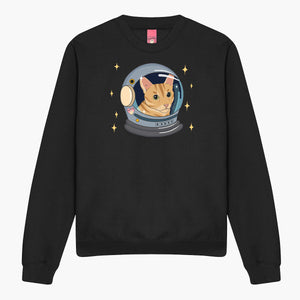 Space Cat Sweatshirt (Unisex)-Printed Clothing, Printed Sweatshirt, JH030-Sassy Spud