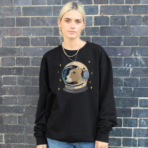 Space Dog Sweatshirt (Unisex)-Printed Clothing, Printed Sweatshirt, JH030-Sassy Spud