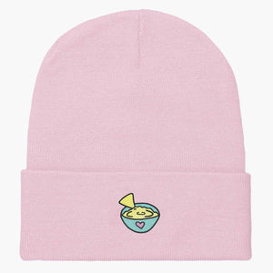 Spread Hummus Not Hate Embroidered Beanie-Embroidered Clothing, Embroidered Beanie, BB45-Sassy Spud