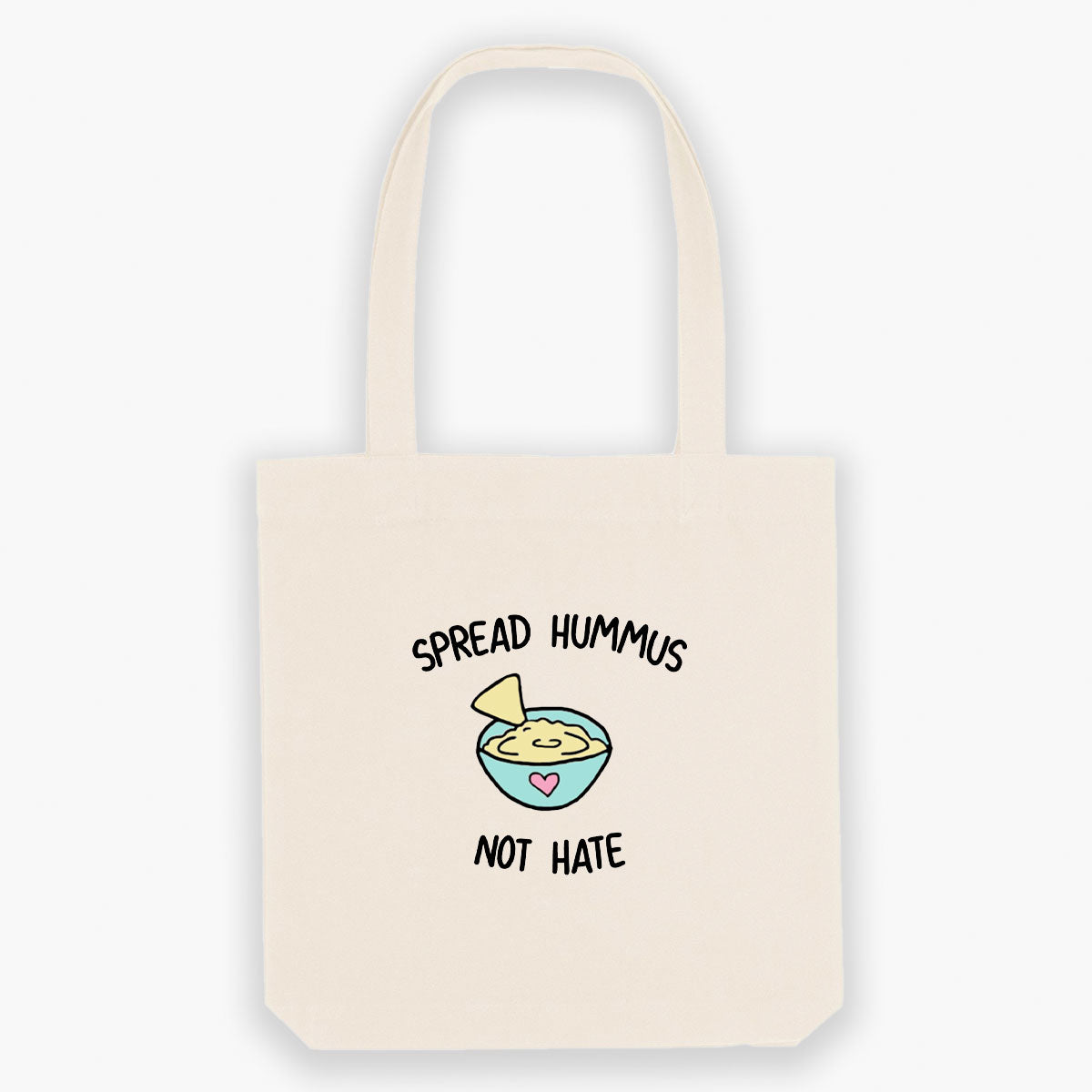 Spread Hummus Not Hate Tote Bag-Sassy Accessories, Sassy Gifts, Sassy Tote Bag, STAU760-Sassy Spud