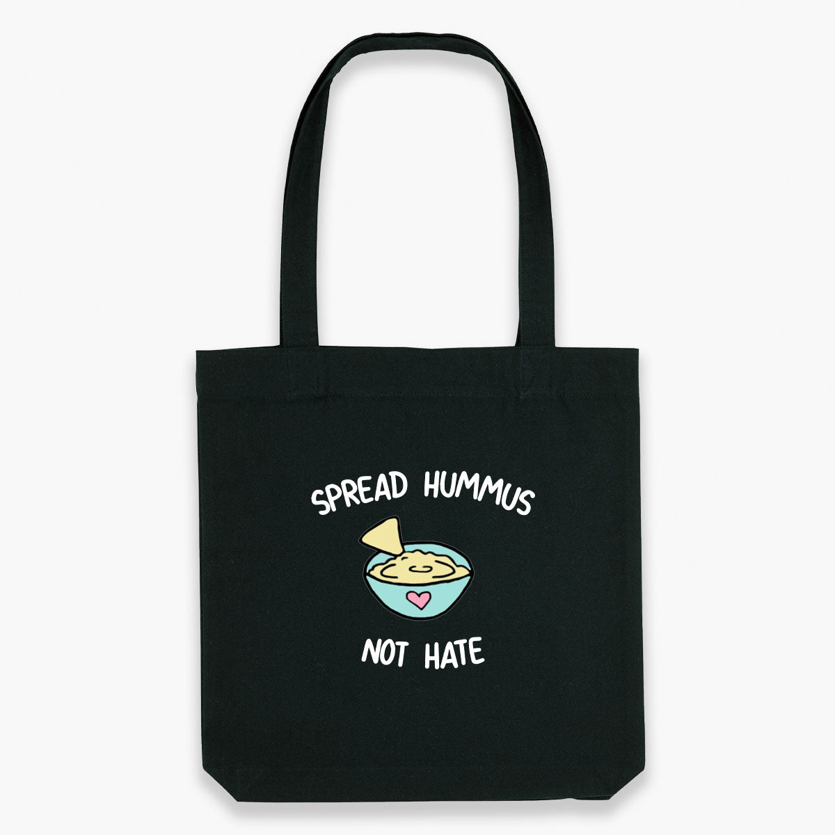 Spread Hummus Not Hate Tote Bag-Sassy Accessories, Sassy Gifts, Sassy Tote Bag, STAU760-Sassy Spud