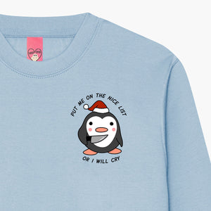 Stabby Penguin Christmas Jumper (Unisex)-Printed Clothing, Printed Sweatshirt, JH030-Sassy Spud