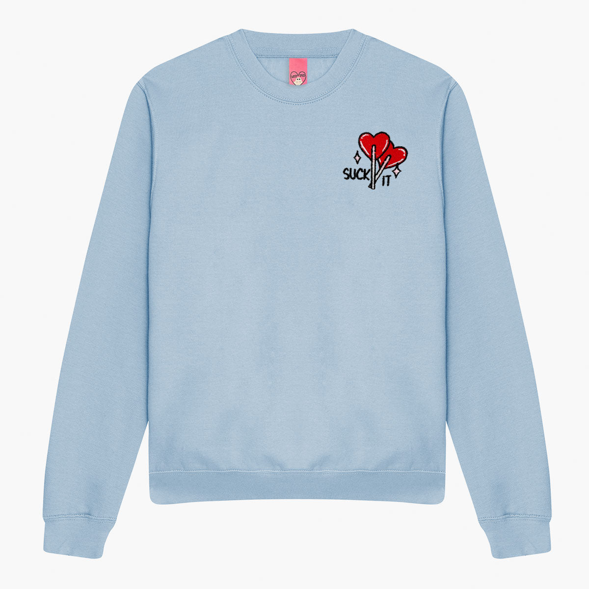 Suck It Lollipop Embroidered Sweatshirt (Unisex)-Embroidered Clothing, Embroidered Sweatshirt, JH030-Sassy Spud