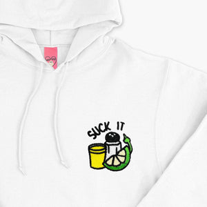 Suck It Tequila Embroidered Hoodie (Unisex)-Embroidered Clothing, Embroidered Hoodie, JH001-Sassy Spud