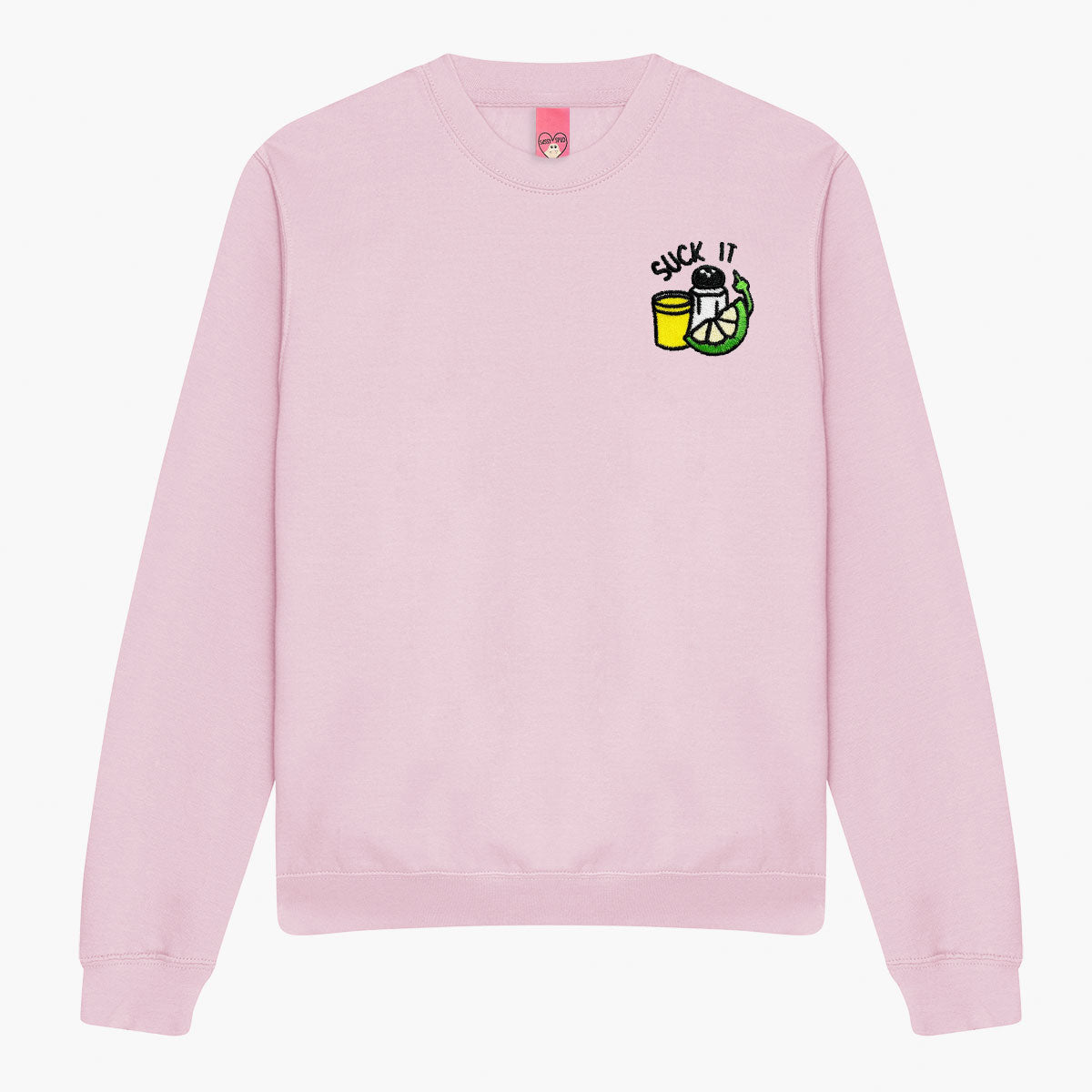 Suck It Tequila Embroidered Sweatshirt (Unisex)-Embroidered Clothing, Embroidered Sweatshirt, JH030-Sassy Spud
