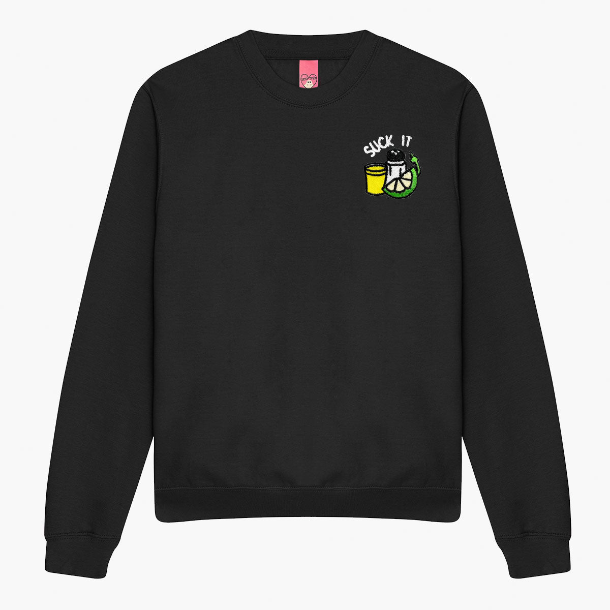 Suck It Tequila Embroidered Sweatshirt (Unisex)-Embroidered Clothing, Embroidered Sweatshirt, JH030-Sassy Spud