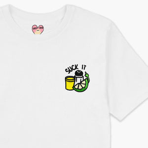 Suck It Tequila Embroidered T-Shirt (Unisex)-Embroidered Clothing, Embroidered T Shirt, EP01-Sassy Spud