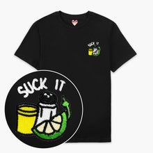 Load image into Gallery viewer, Suck It Tequila Embroidered T-Shirt (Unisex)-Embroidered Clothing, Embroidered T Shirt, EP01-Sassy Spud