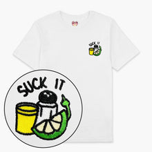 Afbeelding laden in Galerijviewer, Suck It Tequila Embroidered T-Shirt (Unisex)-Embroidered Clothing, Embroidered T Shirt, EP01-Sassy Spud