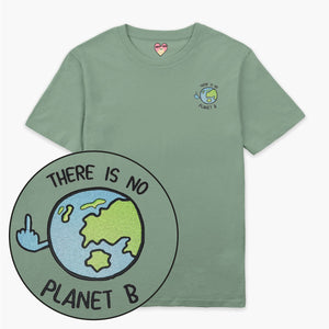There Is No Planet B Embroidered T-Shirt (Unisex)-Embroidered Clothing, Embroidered T Shirt, EP01-Sassy Spud