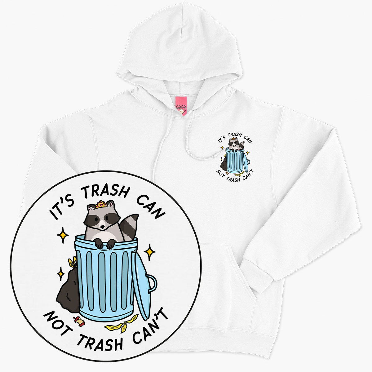 Trash Can Hoodie (Unisex)-Printed Clothing, Printed Hoodie, JH001-Sassy Spud