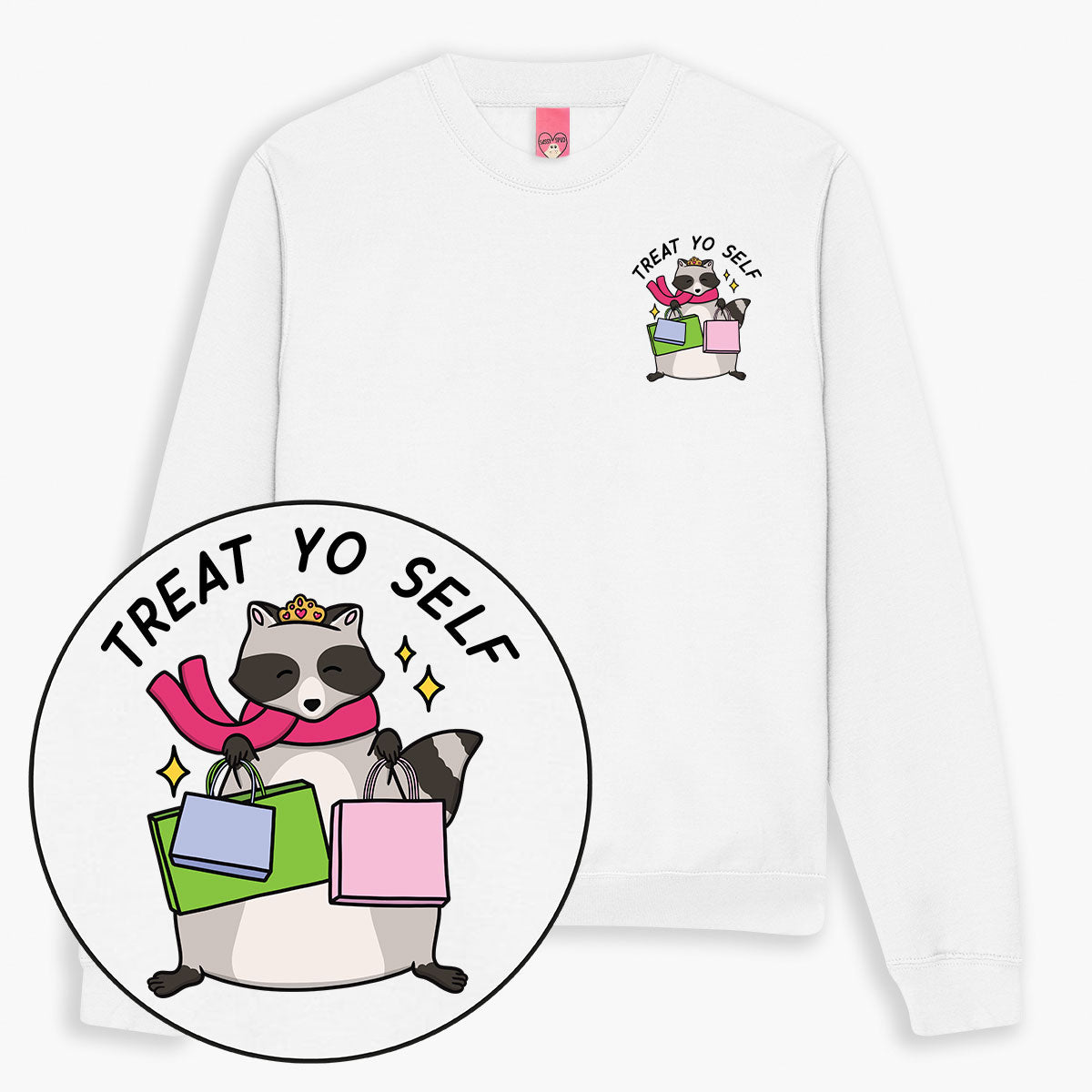 Treat Yo Self Sweatshirt (Unisex)-Printed Clothing, Printed Sweatshirt, JH030-Sassy Spud