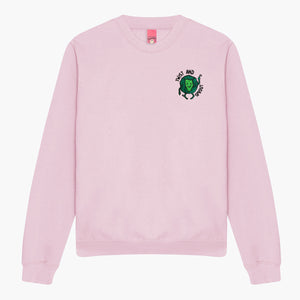 Twist And Sprout Embroidered Sweatshirt (Unisex)-Embroidered Clothing, Embroidered Sweatshirt, JH030-Sassy Spud