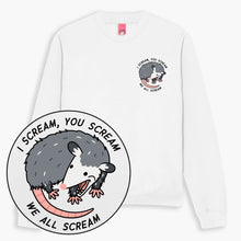 Load image into Gallery viewer, We All Scream Possum Sweatshirt (Unisex)-Printed Clothing, Printed Sweatshirt, JH030-Sassy Spud