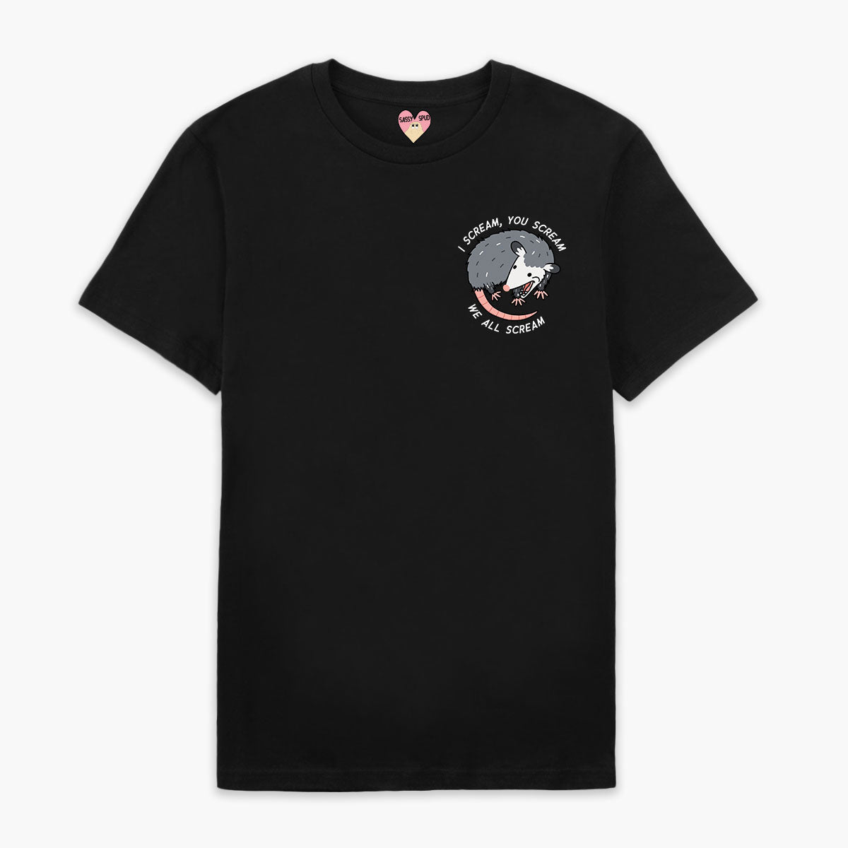 We All Scream Possum T-Shirt (Unisex)-Printed Clothing, Printed T Shirt, EP01-Sassy Spud
