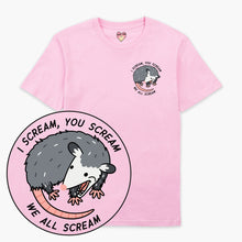 Laden Sie das Bild in den Galerie-Viewer, We All Scream Possum T-Shirt (Unisex)-Printed Clothing, Printed T Shirt, EP01-Sassy Spud