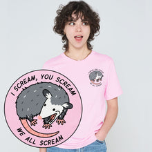 Afbeelding laden in Galerijviewer, We All Scream Possum T-Shirt (Unisex)-Printed Clothing, Printed T Shirt, EP01-Sassy Spud