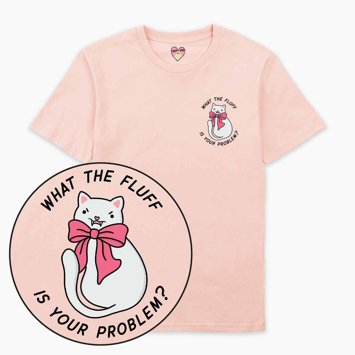 What The Fluff T-Shirt (Unisex)-Printed Clothing, Printed T Shirt, EP01-Sassy Spud