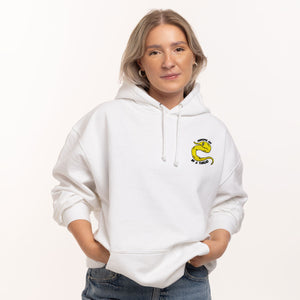 Yellow Worm On A String Embroidered Hoodie (Unisex)-Embroidered Clothing, Embroidered Hoodie, JH001-Sassy Spud