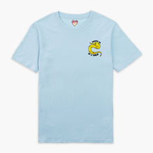 Afbeelding laden in Galerijviewer, Yellow Worm On A String Embroidered T-Shirt (Unisex)-Embroidered Clothing, Embroidered T Shirt, EP01-Sassy Spud