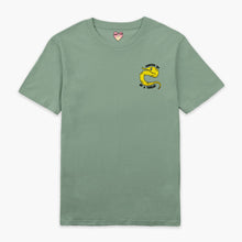 Laden Sie das Bild in den Galerie-Viewer, Yellow Worm On A String Embroidered T-Shirt (Unisex)-Embroidered Clothing, Embroidered T Shirt, EP01-Sassy Spud