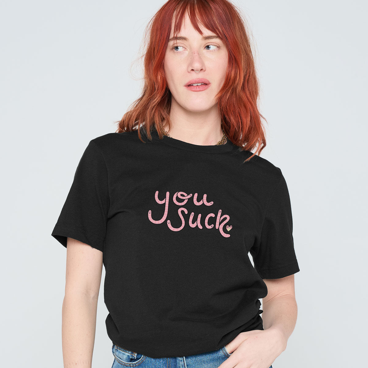You Suck Rude Worms T-Shirt (Unisex)-Printed Clothing, Printed T Shirt, EP01-Sassy Spud